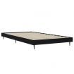 Bed Frame Black 92x187 cm Single Bed Size Engineered Wood