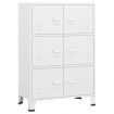 Industrial Storage Chest White 75x40x115 cm Metal