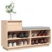 Shoe Cabinet 110x34x61 cm Solid Wood Pine