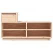 Shoe Cabinet 110x34x61 cm Solid Wood Pine