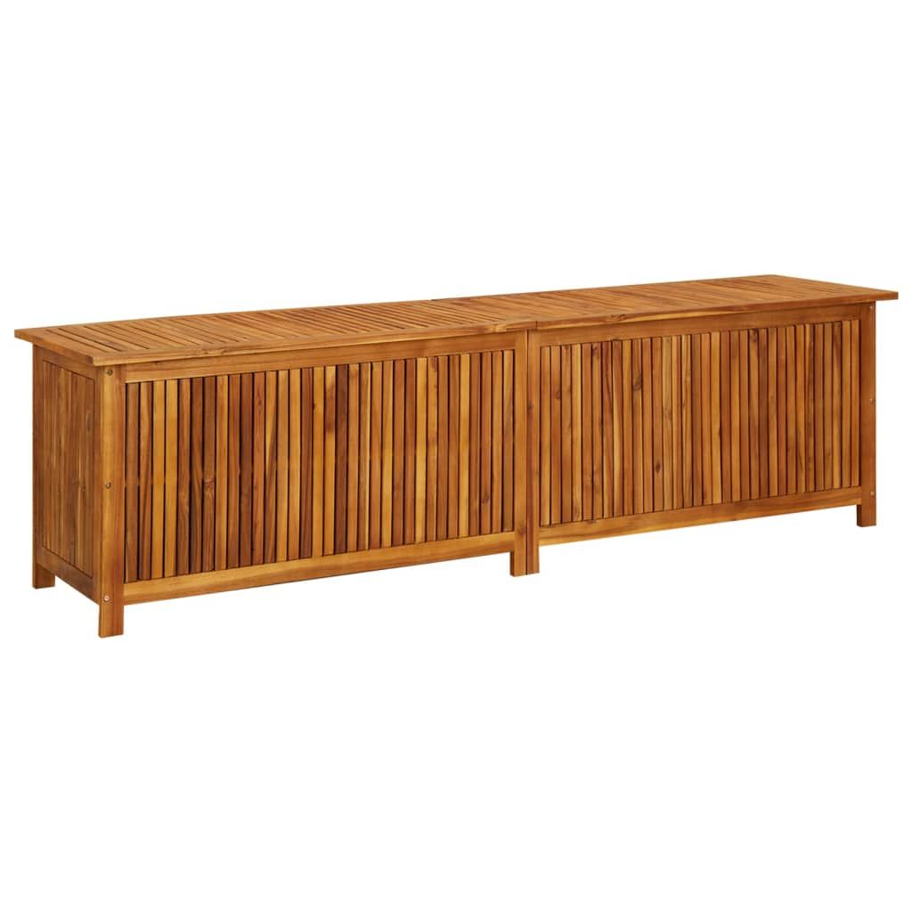 Garden Storage Box 200x50x58 cm Solid Wood Acacia