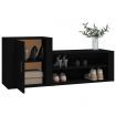 Shoe Cabinet Black 130x35x54 cm Engineered Wood