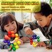 Autism Sensory Toys for Kids Toddler,0.7IN Autistic Travel Toys Rainbow Ball ADHD Quiet Cool Fidget Toys Adults Stocking Stuffer Gift for Boy Girl Age 3+,Inseparable (Small)