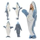 180cm Shark Blanket Hoodie Adult Sleeping Bag Super Soft Cozy Flannel Hoodie