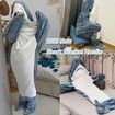 180cm Shark Blanket Hoodie Adult Sleeping Bag Super Soft Cozy Flannel Hoodie