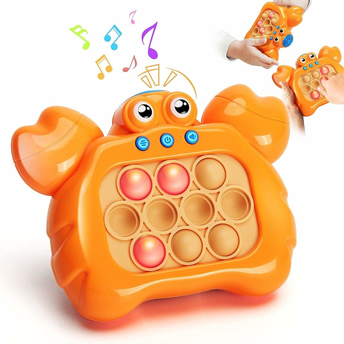 Fast Push Game Pop Game It Fidget Toys Light Up Pattern Popping Game Puzzle Game Machine Anti-Anxiety Autism Sensory Toy for Kids and Adults