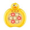 Quick Push Game Console, Light Up Electronic Sensory Games, Travel Handheld Game, Bubble Birthday Gift for Kids Age 5+ (Yellow Duck)