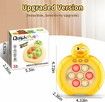 Quick Push Game Console, Light Up Electronic Sensory Games, Travel Handheld Game, Bubble Birthday Gift for Kids Age 5+ (Yellow Duck)