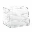 Cake Display Cabinet 3 Tier Acrylic Bakery Cupcake Stand Case Unit Holder Muffin Donut Pastry Model Toy Showcase Adjustable Shelf 5mm Thick