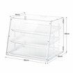 Cake Display Cabinet 3 Tier Acrylic Bakery Cupcake Stand Case Unit Holder Muffin Donut Pastry Model Toy Showcase Adjustable Shelf 5mm Thick