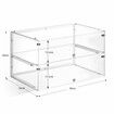 Cake Cabinet Display Cupcake Shelf 2 Tier Unit Acrylic Bakery Case Stand Muffin Donut Pastry Model Toy Showcase Countertop Flip-up Door 5mm