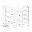 Large Cake Display Cabinet 4 Tier Acrylic Stand Case Unit Holder Bakery Cupcake Muffin Donut Pastry Model Toy Showcase Desktop 5mm Transparent