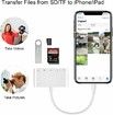 SD Card Reader for iPhone, Apple Camera Adapter，Lightning to 5 in 1 USB OTG Camera Connection kit Support iPhone iOS 9.2-16+