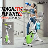 Folding Exercise Bike X Spin Upright Recumbent Stationary Indoor Cycling Trainer Home Workout Fitness Gym LCD Pulse Magnetic Resistance