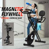 Exercise Bike Home Gym Fitness Spin Recumbent Stationary Indoor Cycling Trainer Cardio Workout Machine Folding LCD Magnetic Resistance