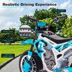 Kids Ride On Motorcycle Electric Toy Car 12V Battery Powered Motorbike Dirt Bike Sport Street Pedal Bicycle Training Wheels High Low Speeds Blue