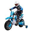 Kids Ride On Motorcycle Electric Toy Car 12V Battery Powered Motorbike Dirt Bike Sport Street Pedal Bicycle Training Wheels High Low Speeds Blue