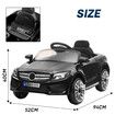 Kids Car Ride On Toy 12V Electric Parental Remote Control Battery Powered Pedal Childrens 4 Wheel Vehicle Motorised LED Seat Belt Music Black