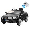 Kids Car Ride On Toy 12V Electric Parental Remote Control Battery Powered Pedal Childrens 4 Wheel Vehicle Motorised LED Seat Belt Music Black