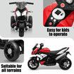 Kids Motorbike Car Toy Ride On Electric Motorcycle Riding Racing Vehicle with 6V Recharge Battery Music 3 Wheels Light Red