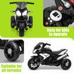 Kids Motorbike Toy Car Electric Ride On Motorcycle Riding Racing Vehicle with 6V Rechargeable Battery 3 Wheels Music Light Black