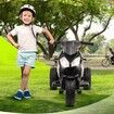 Kids Motorbike Toy Car Electric Ride On Motorcycle Riding Racing Vehicle with 6V Rechargeable Battery 3 Wheels Music Light Black