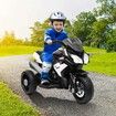 Kids Motorbike Toy Car Electric Ride On Motorcycle Riding Racing Vehicle with 6V Rechargeable Battery 3 Wheels Music Light Black