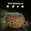 Solar Powered Table Lights Waterproof Dancing Flame Lantern Metal Decorative Light for Patio Yard Pathway White