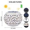 Solar Powered Table Lights Waterproof Dancing Flame Lantern Metal Decorative Light for Patio Yard Pathway White