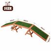 Petscene Dog Agility Ramp Puppy Obedience Training Sports Obstacle Exercise Outdoor Play Equipment Wooden Artificial Grass