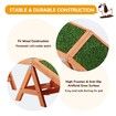 Petscene Dog Agility Ramp Puppy Obedience Training Sports Obstacle Exercise Outdoor Play Equipment Wooden Artificial Grass