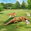 Petscene Dog Agility Ramp Puppy Obedience Training Sports Obstacle Exercise Outdoor Play Equipment Wooden Artificial Grass