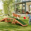 Petscene Dog Agility Ramp Puppy Obedience Training Sports Obstacle Exercise Outdoor Play Equipment Wooden Artificial Grass