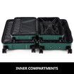 2 Piece Suitcases Luggage Set Carry On Travel Case Cabin Hard Shell Travelling Baggage Expandable Lightweight Rolling TSA Lock Green