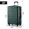 2 Piece Suitcases Luggage Set Carry On Travel Case Cabin Hard Shell Travelling Baggage Expandable Lightweight Rolling TSA Lock Green