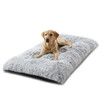 Dog Plush Dog Crate Bed Fluffy Cozy Kennel Pad for Sleeping  Washable Dog Mats with Anti-Slip Bottom for Small Dogs(50*6.5*35cm)