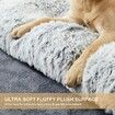 Dog Plush Dog Crate Bed Fluffy Cozy Kennel Pad for Sleeping  Washable Dog Mats with Anti-Slip Bottom for Small Dogs(50*6.5*35cm)