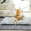 Dog Plush Dog Crate Bed Fluffy Cozy Kennel Pad for Sleeping  Washable Dog Mats with Anti-Slip Bottom for Small Dogs(50*6.5*35cm)