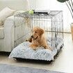 Dog Plush Dog Crate Bed Fluffy Cozy Kennel Pad for Sleeping  Washable Dog Mats with Anti-Slip Bottom for Small Dogs(50*6.5*35cm)