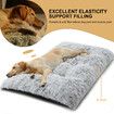 Dog Plush Dog Crate Bed Fluffy Cozy Kennel Pad for Sleeping  Washable Dog Mats with Anti-Slip Bottom for Small Dogs(50*6.5*35cm)