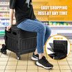 75L Shopping Trolley Cart Wheeled Grocery Utility Basket Bag Stair Climbing Rolling Folding Supermarket Granny Travel Wagon