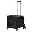 75L Shopping Trolley Cart Wheeled Grocery Utility Basket Bag Stair Climbing Rolling Folding Supermarket Granny Travel Wagon