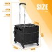 75L Shopping Trolley Cart Wheeled Basket Grocery Utility Rolling Folding Supermarket Granny Travel Camping Bag Wagon