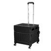 75L Shopping Trolley Cart Wheeled Basket Grocery Utility Rolling Folding Supermarket Granny Travel Camping Bag Wagon