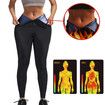 Sweat Sauna Pants Body Shaper Shorts Weight Loss Slimming Shapewear Women Waist Trainer Tummy Workout Hot Sweat Leggings Fitness Blue 9 point Pants Size 4XL/5XL