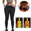 Sweat Sauna Pants Body Shaper Shorts Weight Loss Slimming Shapewear Women Waist Trainer Tummy Workout Hot Sweat Leggings Fitness Blue 9 point Pants Size 4XL/5XL