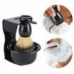 Shaving Brush Set, Shaving Bowl Shaving Brush Stand Acrylic Shaving Brush 3 PCS for Shave Beard