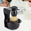 Shaving Brush Set, Shaving Bowl Shaving Brush Stand Acrylic Shaving Brush 3 PCS for Shave Beard