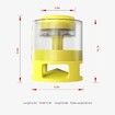 2 in 1 Automatic Cat Feeder, Pet Press Slow Food Leaker Food Dispenser,Yellow