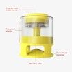 2 in 1 Automatic Cat Feeder, Pet Press Slow Food Leaker Food Dispenser,Yellow